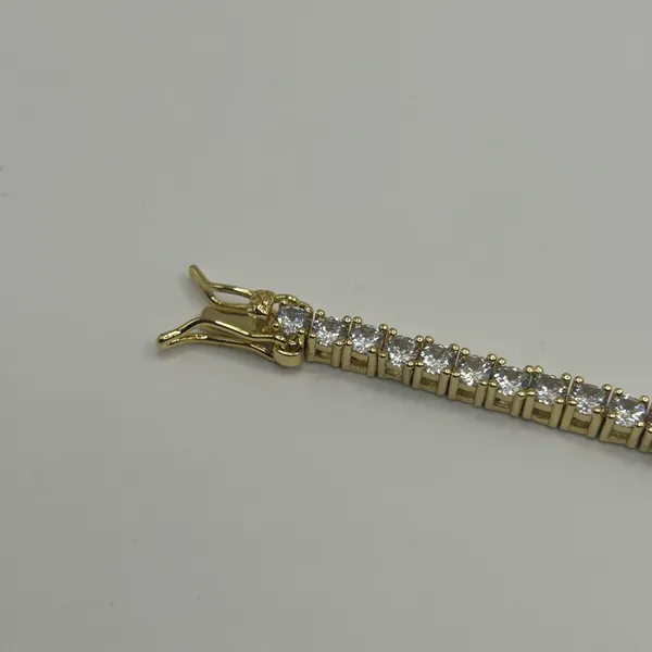 Orly Jewels Moissanite Tennis Bracelet Gold 3mm 7 Inch Brand New VVS1 Crazy Shine No Pass - Image 4