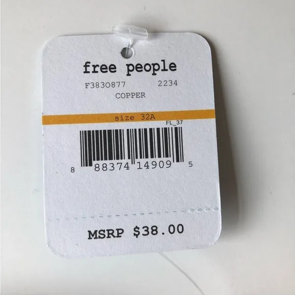 Free People Bra Triangle Lace Copper 32A New - Image 2