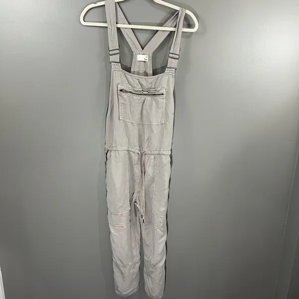 Wilfred Free Jumpsuit Women XS Tan Great Utility Drawstring Overalls Aritzia - Image 2