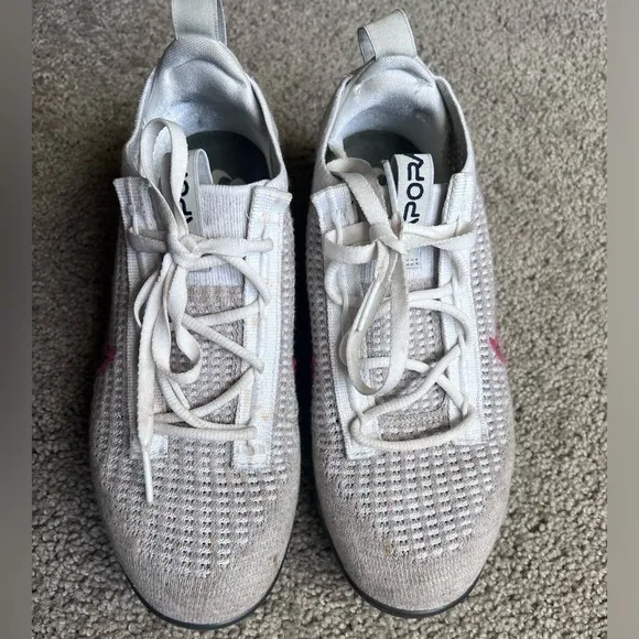 Size 7 - Nike Air VaporMax Flyknit White Thunder Blue 2021‎ - Image 2