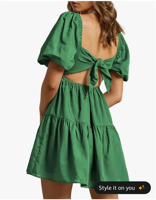 Green mini dress - Image 2