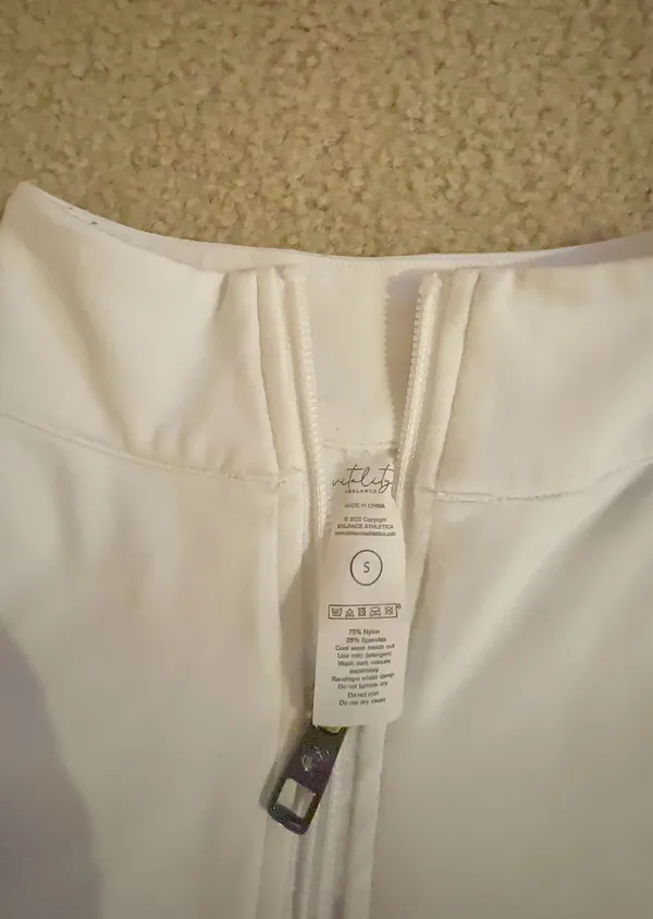 Vitality / Balance Athletica white cropped quarter zip 🤍 - Image 7