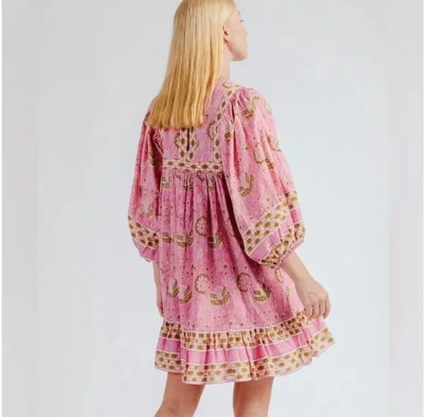 Cleobella Magdalena Wildflower Boho Babydoll Dress - Image 2