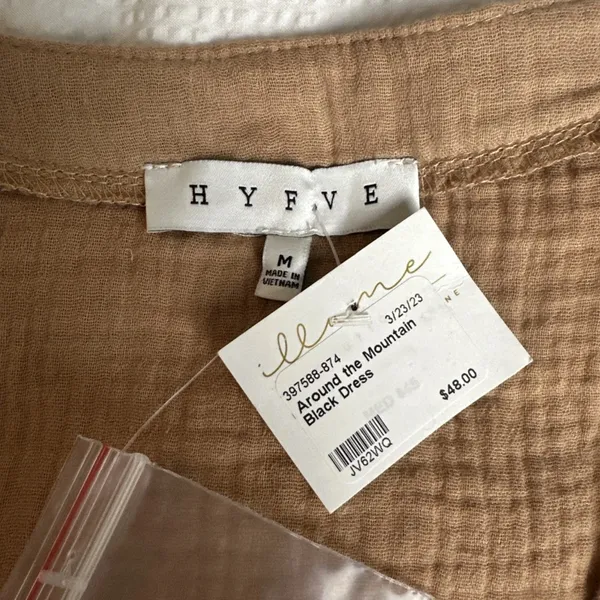 Boutique Women's Dress (HYFVE) Boho Sz M Light Brown/clay NWT - Image 4