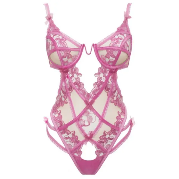 💕FOR LOVE AND LEMONS💕 Grace Bodysuit ~ Mauve Lace Medium XS NWT - Image 8