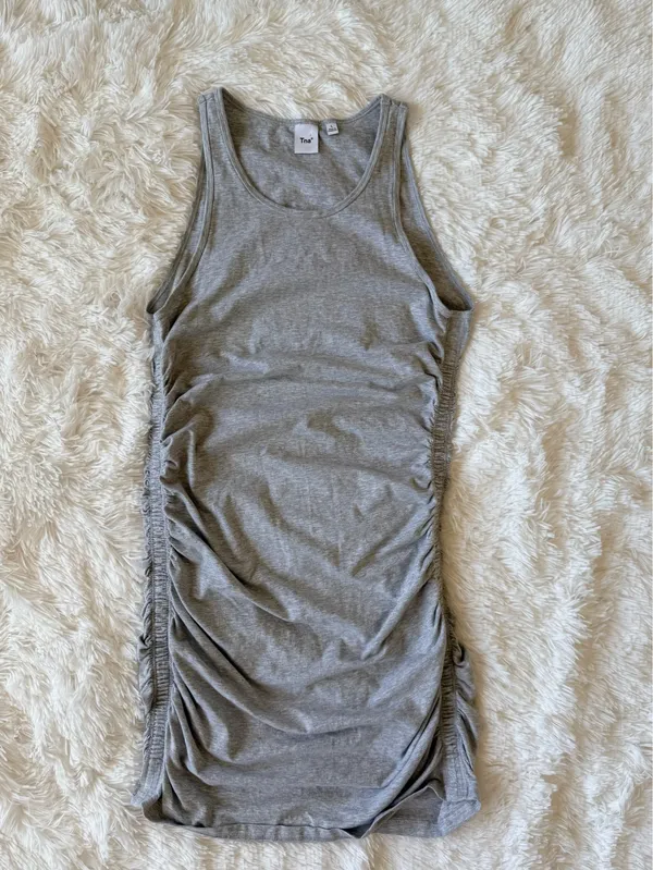 Aritzia TNA Bodycon Grey Dress - Image 3
