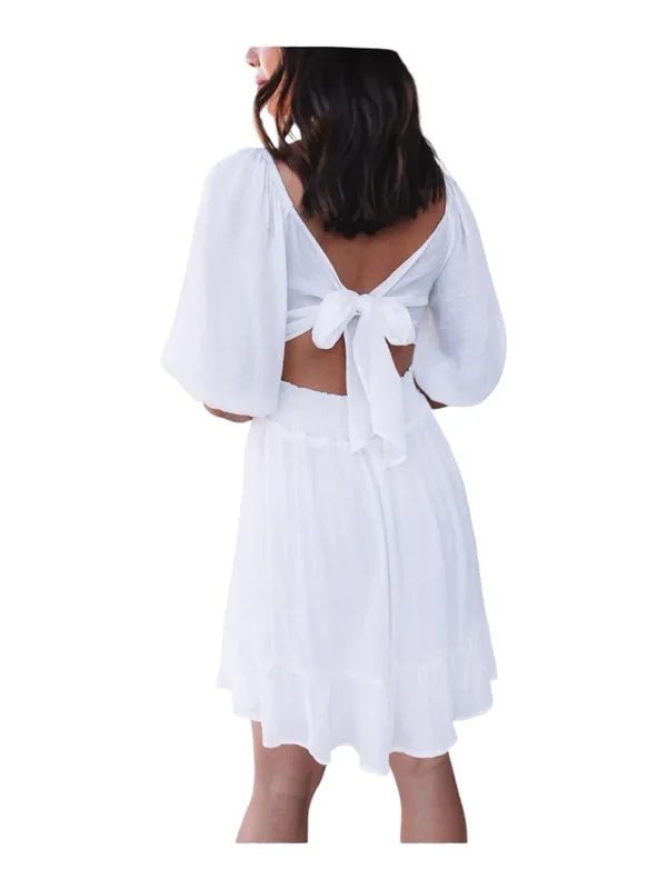 Altar’d State Ruffled High Waist Mini Dress S - Image 2