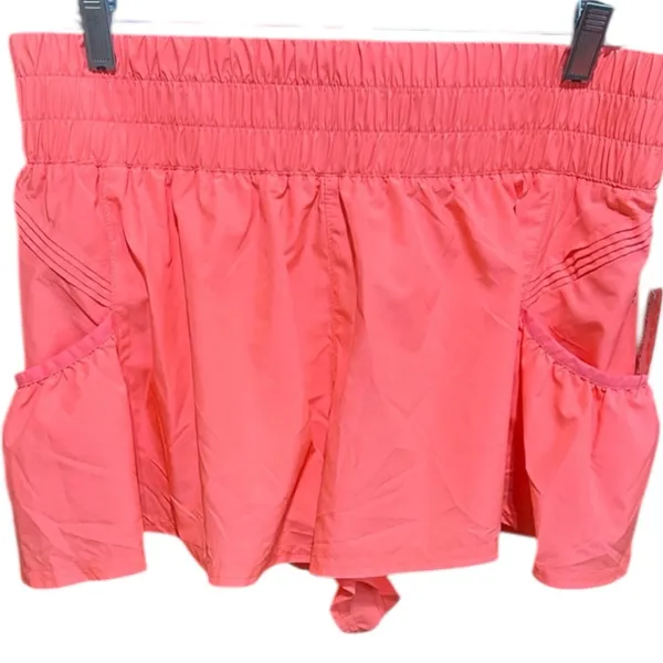 Free People Movement Get Your Flirt On Neon Coral Tennis or Pickleball Shorts - Image 5