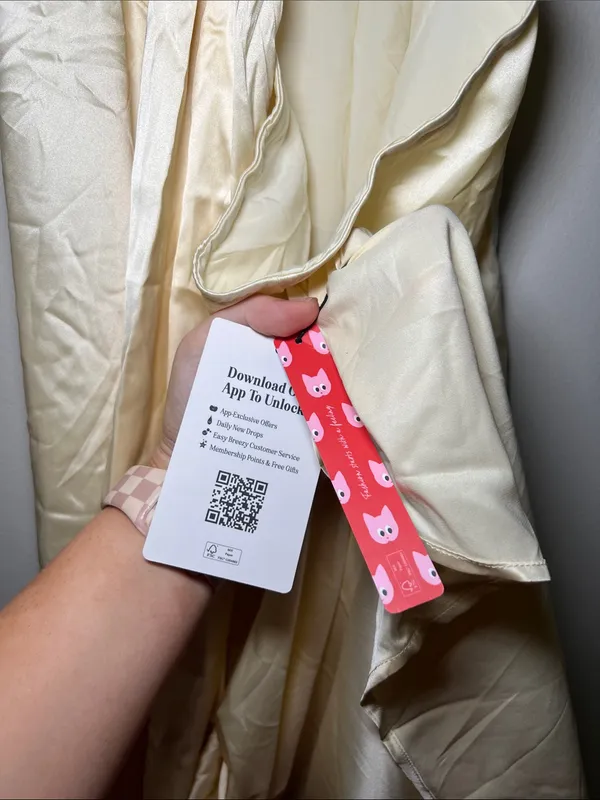 Cider High-Neck Satin Maxi Dress in Pale Butter Yellow - Image 5