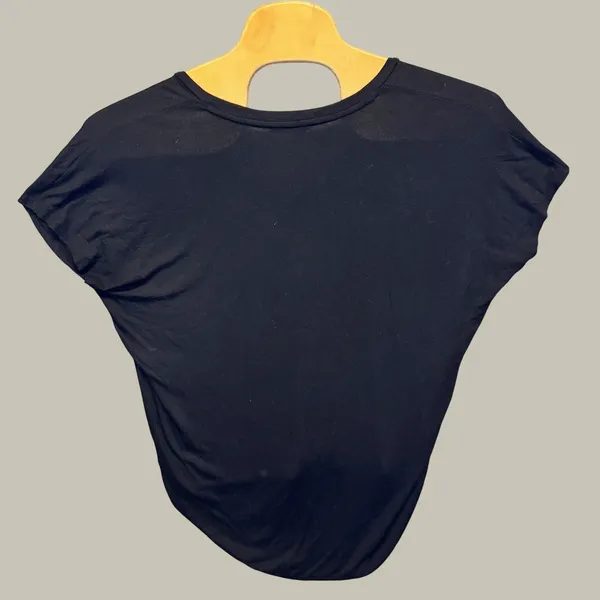 2217 | Express One Eleven High Low V-Neck Dolman Tee Black Women Large - Image 2