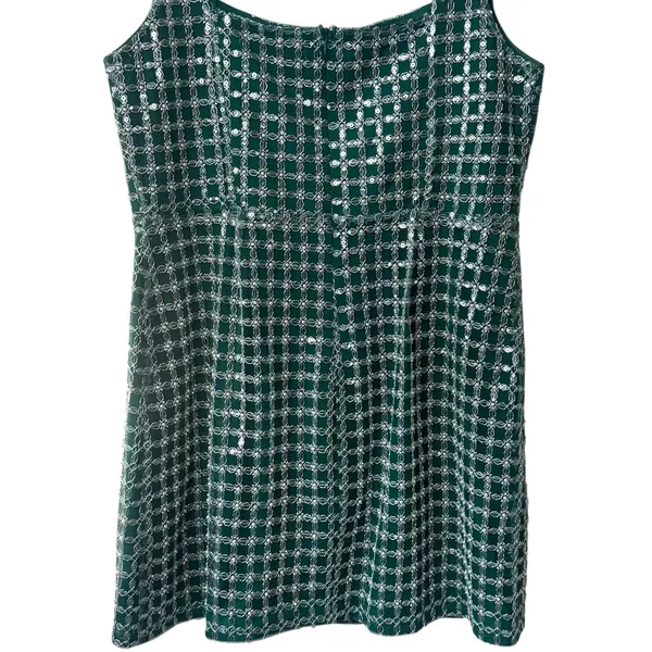 Altar'd State Mateo Mini Dress Green Sequin Wedding Guest‎ Event Feminine XL - Image 8