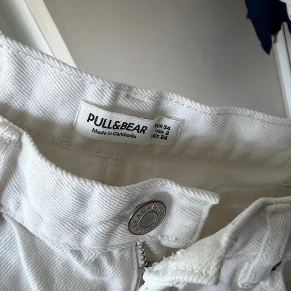 Pull&Bear white wide-leg jeans, size US 2 - Image 3