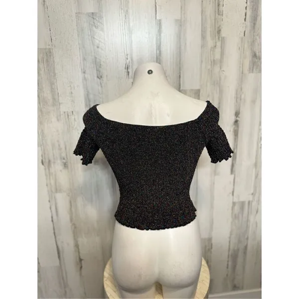 Urban outfitters black glittery top - Image 5