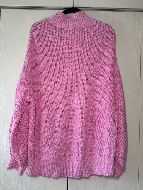 NWT Aerie Hits The Spot Mockneck Sweater in Raspberry Peak 100% Cotton - Image 5