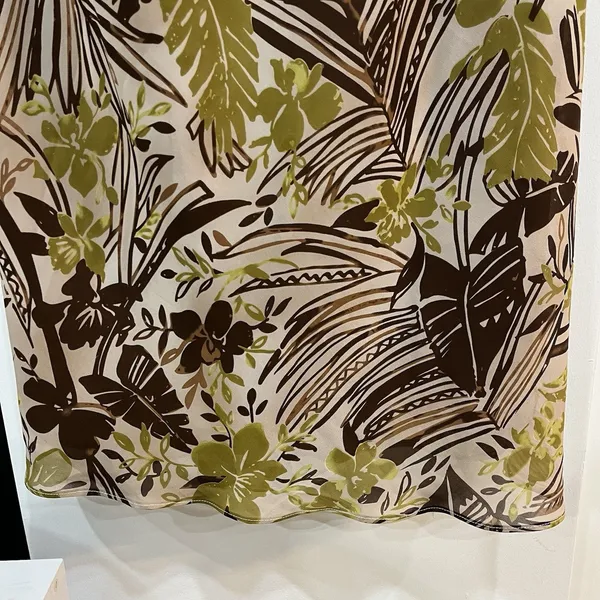 Ashley Stewart Y2K Floral Tropical Leaf Strappy Dress Boho Size 16 Plus - Image 3