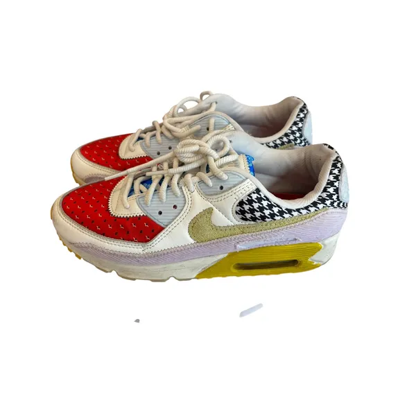 Nike Air Max 90 Women 10‎ Multi Patchwork Houndstooth DJ4607-100 - Image 2