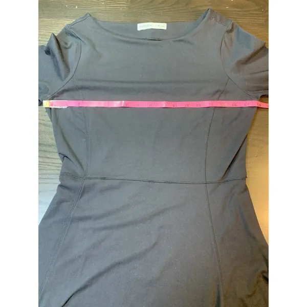 Athleta LS‎ Black Dress Small LBD Minimal Athleisure Capsule Wardrobe Basic READ - Image 9