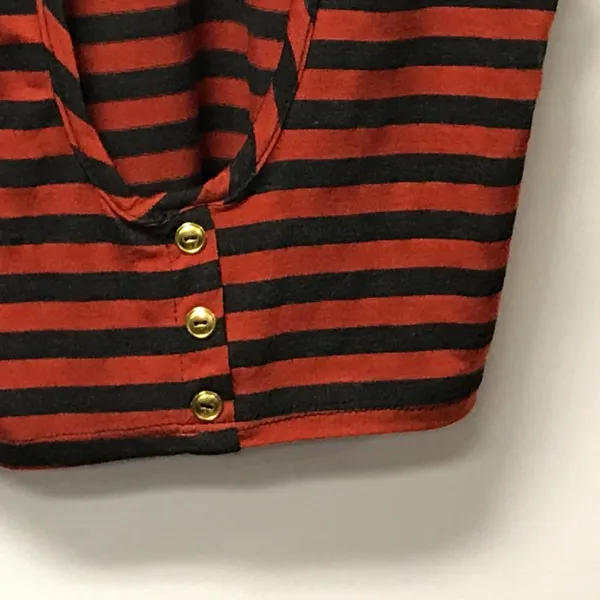 😀 3 for $20 BEnvied Striped Turtleneck Crop Top Red Size L - Image 3