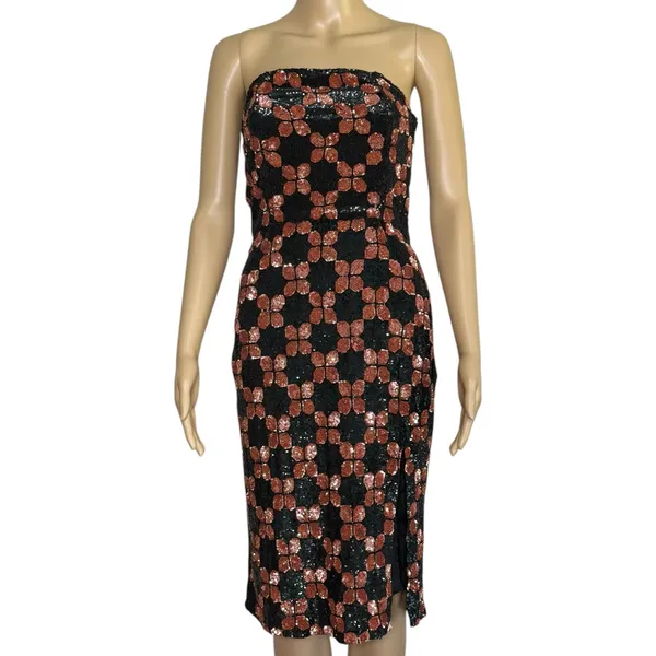 RETROFÊTE Jacqueline Sequin Dress, Black/Pink, Small - Image 6