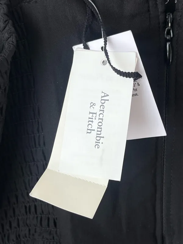 Abercrombie & Fitch Ruched Chiffon Mini Dress with pockets NEW small - Image 11