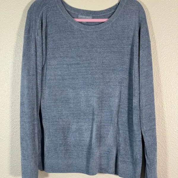 Barefoot Dreams Blue Cozycore Sweater Womens L Casual Casual Soft Plush Classic - Image 10