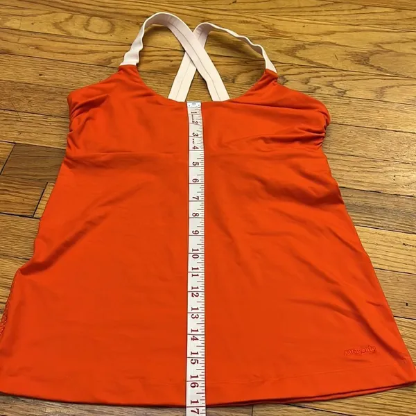 ‎Patagonia Orange Pink Crisscross Back Workout Tank Top M - Image 8