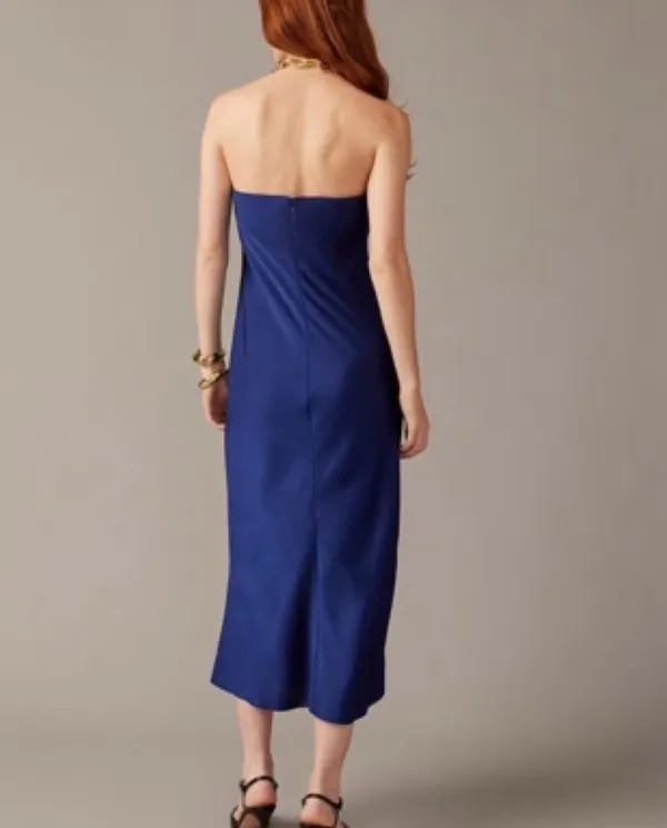 JCrew strapless Red Satin Dress - Image 5