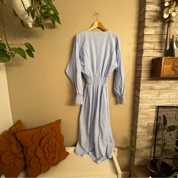 BALI LANE Carla‎ Long Sleeve Linen Dress - Image 5