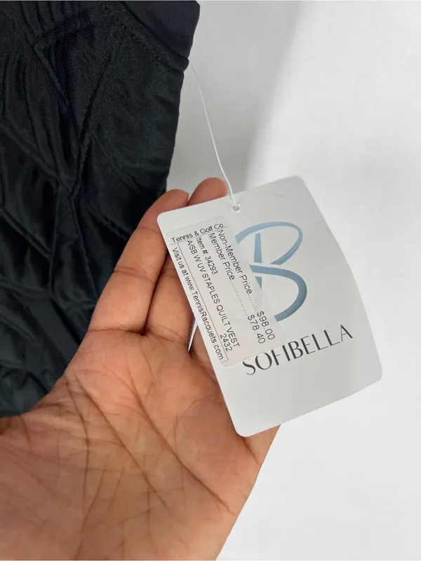 Sofibella Black Quilt Vest Size Small NWT UPF 50 Style 2432N - Image 6