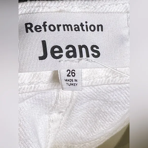 Reformation Cynthia Belted High Rise Straight Jeans Size 26 - Image 7