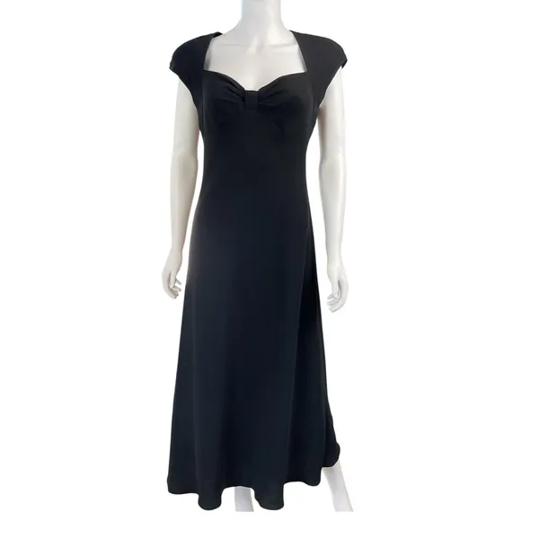 Jones New York Dress Black Polyester Midi Evening Career Work Party‎ Cocktail - Image 6