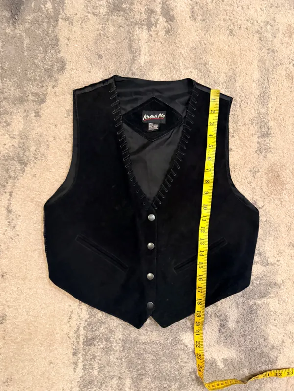 Women's Katch Me Black Suede Vest - Image 5