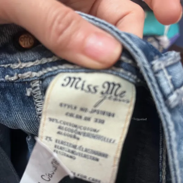 Miss Me Blue Boot Cut Jeans with Embroidery sz 30 Y2K - Image 7