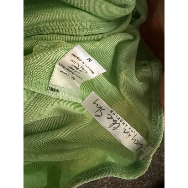 Lucy in the Sky Off the Shoulder Tie Back Maxi Dress in Match Green Size Medium - Image 4