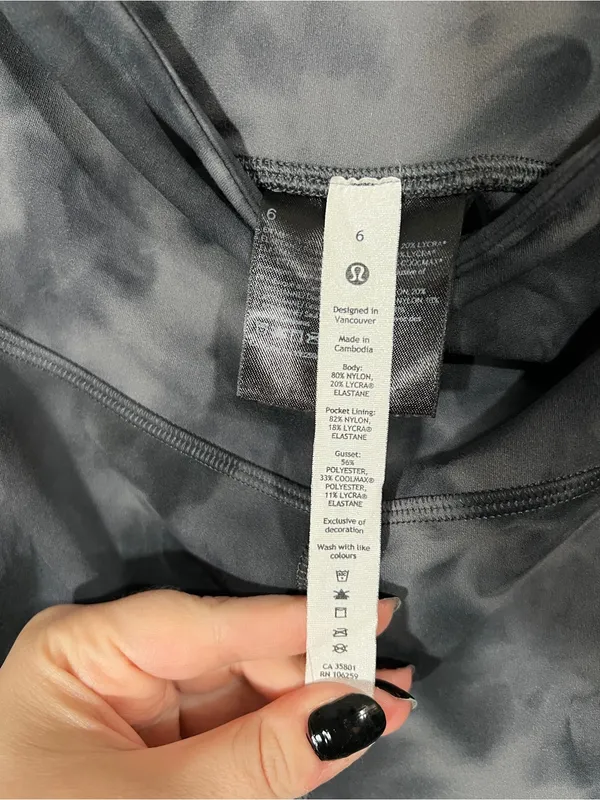 Lululemon Groove Super High Rise Flare Pants Size 6 Diamond Dye Pitch Grey GG - Image 8