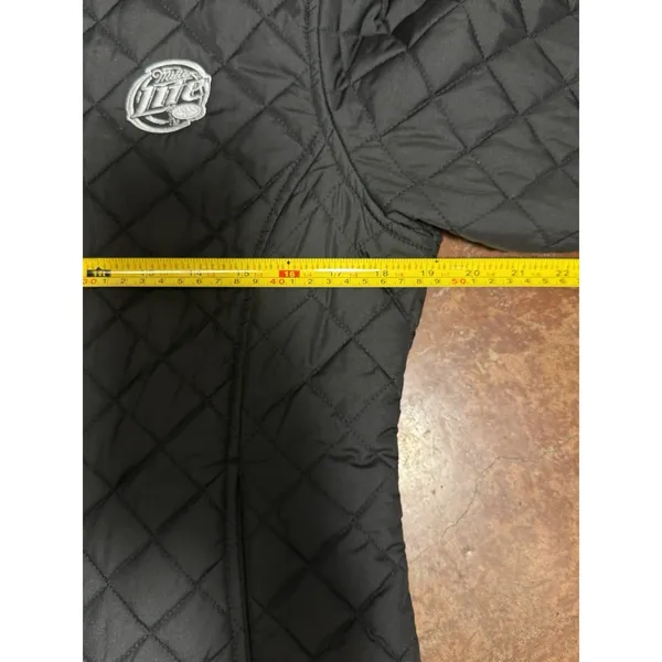 Quilted Women's Jacket Medium Black Zip Front Cutter & Buck Miller Lite Logo - Image 7