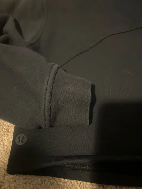 Lululemon Black Cropped Hoodie with Subtle maple leaf Center Logo - Image 11