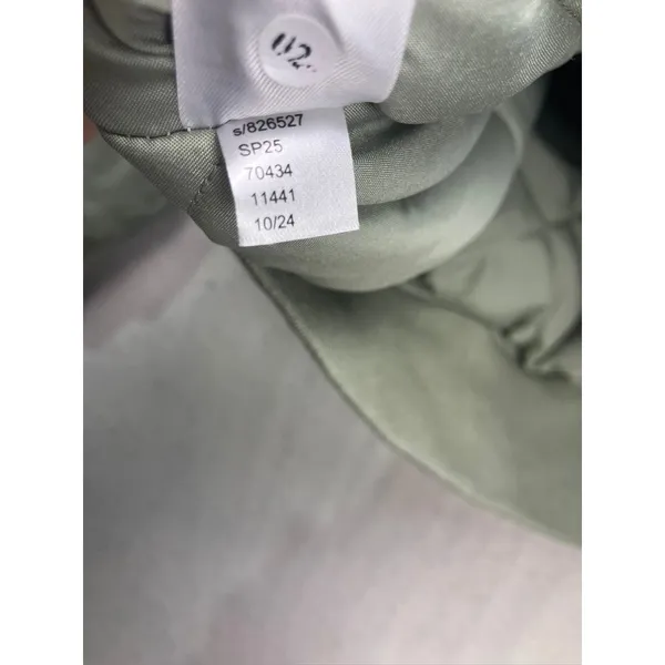 Ann Taylor Weekend Bomber Jacket Womens Medium Sage‎ Green Lightweight - Image 6