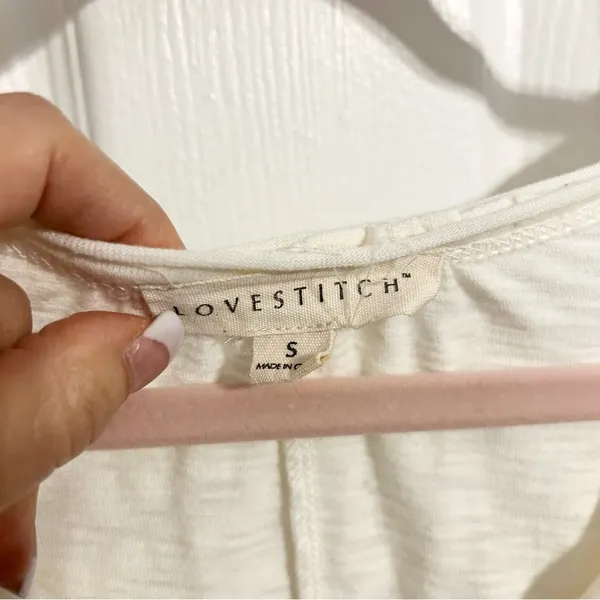 Love Stitch Cream Dolman Sleeve Top - Image 3