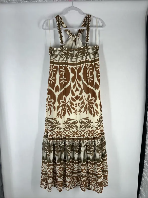 Anthropologie Vineet Bahl Boho Printed Halter‎ Maxi Dress Size M - Image 11