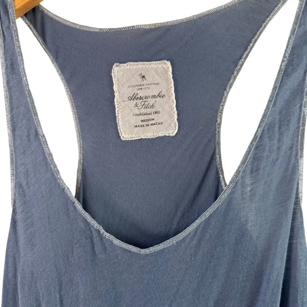 Abercrombie & Fitch Tank‎ Top Racerback Casual Everyday Blue Medium - Image 9