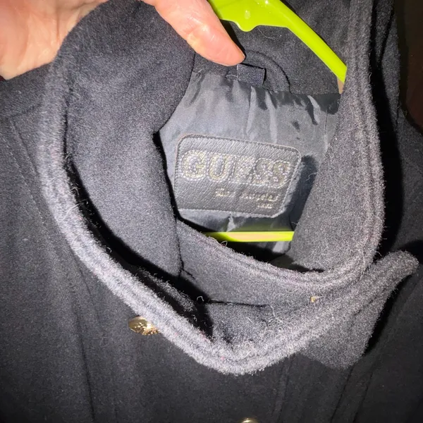 Guess Black Military Coat with Gold Accents - Image 4