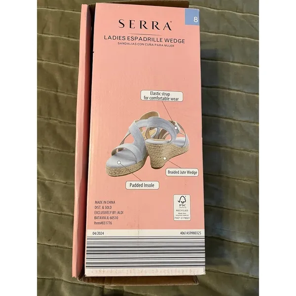 Serra Ladies Espadrille blue wedges NWT/Box Sz 8‎ - Image 7