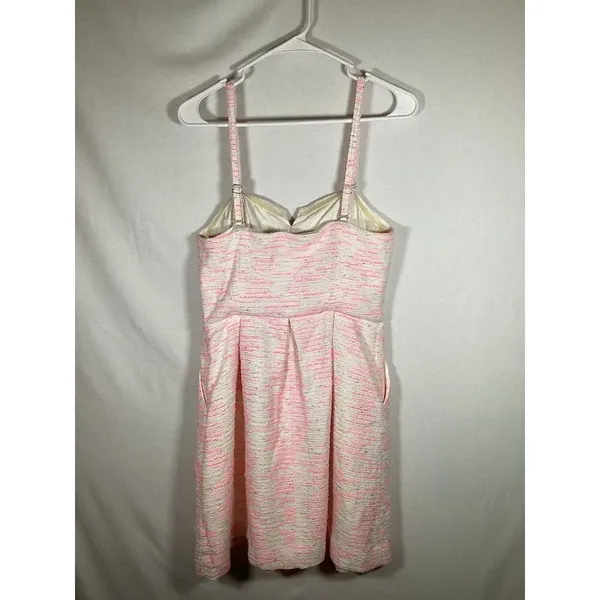 Anthropologie Moulinette Soeurs Tweed Pasteque Dress Size 6‎ White Pink Wedding - Image 9