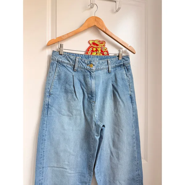 J.CREW Essential Wide Leg Denim Jeans Size 27‎ - Image 3