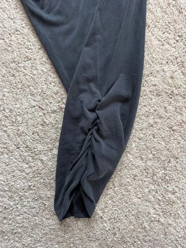Express Womens Black Sandwashed Ruched Hem Joggers Large Modal Lounge Pants - Image 6