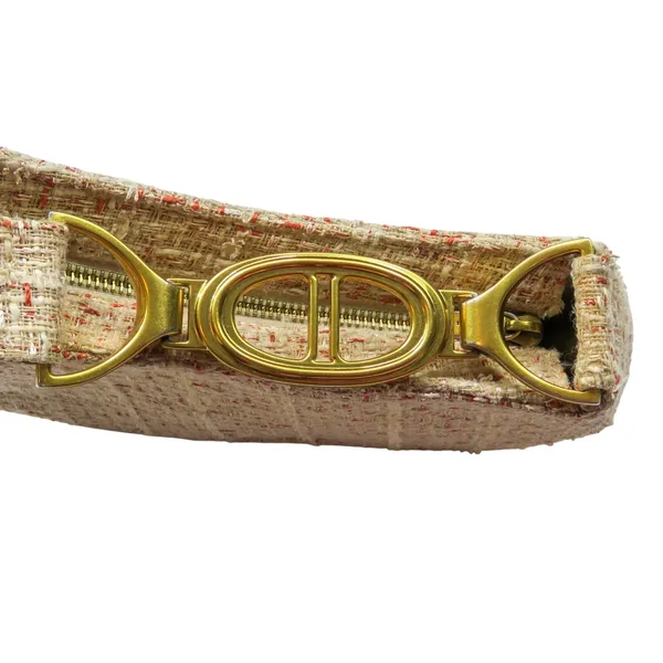 Charles & Keith Cream Tweed Asymmetrical Shoulder Bag - Image 4