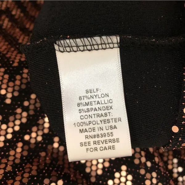 Curvy Sense Sequin Zigzag Striped Black Rose Gold Halter Bodycon Mini Dress 2X - Image 6