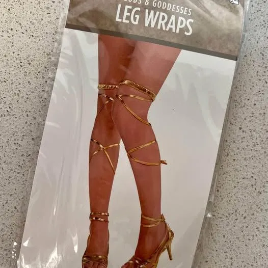 Gold Goddess Leg Wraps Halloween - Image 2