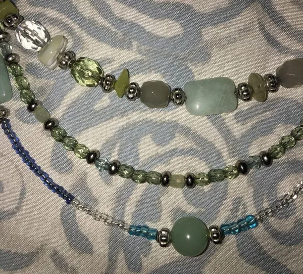 Layered blue stone necklace - Image 2